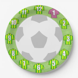 Prato De Papel Placas de Papel - Camisas Esportivas Verde e Amare