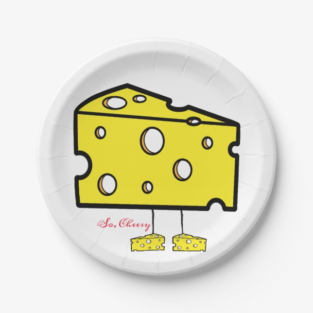 Prato De Papel Placas De Papel, Cheesy (Frente)