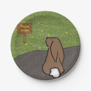 Prato De Papel Placas de papel coelho do felz pascoa