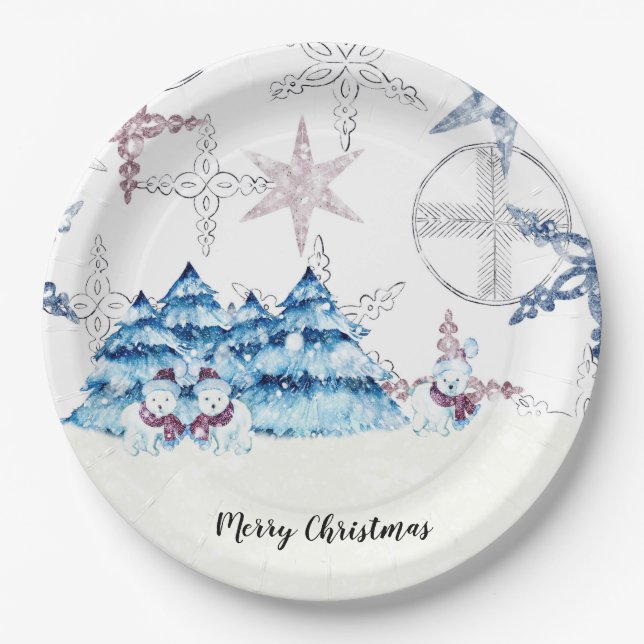 Prato De Papel Placas de Papel com 9 Polegadas para a festa de Na (Frente)