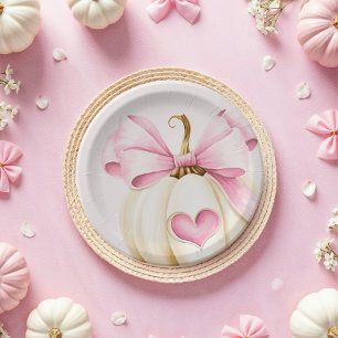 Prato De Papel Placas de papel cor-de-rosa para abóbora