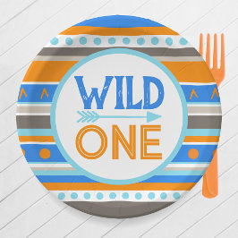 Prato De Papel Placas de papel curinga de um primeiro aniversario