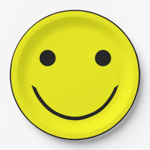 Prato De Papel Placas de papel da cara feliz