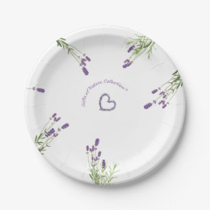 Prato De Papel Placas de papel da lavanda 7"