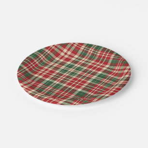 Prato De Papel PLACAS DE PAPEL DA Xadrez DE Natal 01