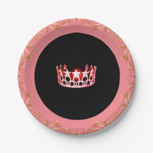 Prato De Papel Placas de papel de 7", cor-de-rosa, EUA