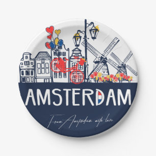 Prato De Papel Placas de papel de Amsterdão