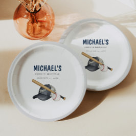 Prato De Papel Placas de papel de aniversário de beisebol minimal