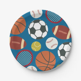 Prato De Papel Placas de papel de aniversário para esportes All-S