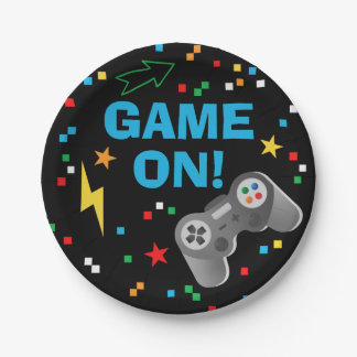 Prato De Papel Placas de papel de aniversário para jogos de vídeo