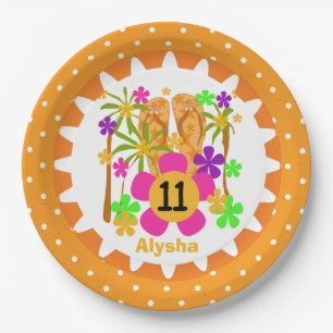 Prato De Papel Placas de papel de aniversário personalizadas Lua