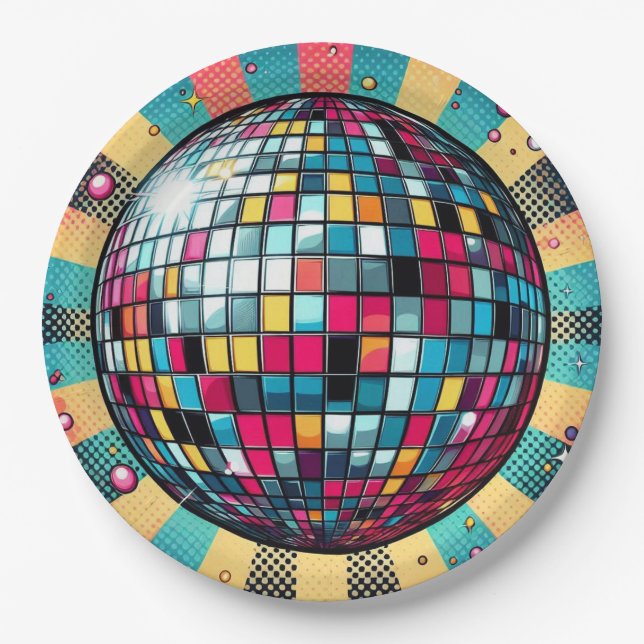 Prato De Papel Placas de papel de bola de Disco! (Frente)