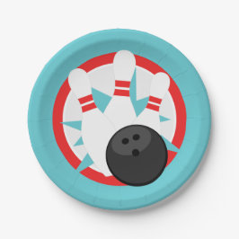 Prato De Papel Placas de papel de Boliche azul-lacrimogêneo