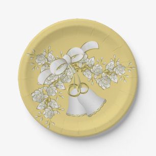 Prato De Papel Placas de papel de casamento de 7"