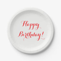 Placas de papel de feliz aniversario