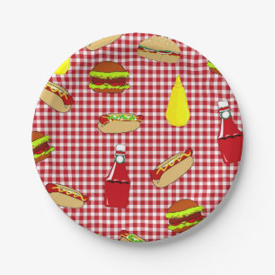 Prato De Papel Placas de papel de feliz aniversario do piquenique