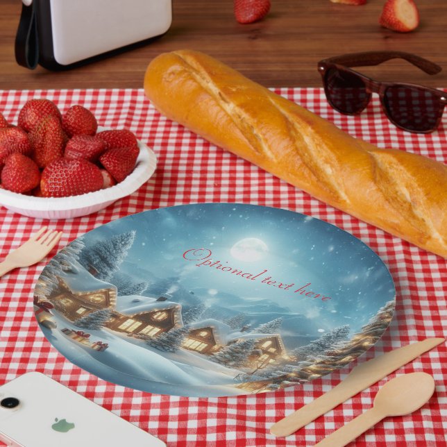 Prato De Papel Placas de Papel de Festa de Natal (Piquenique)