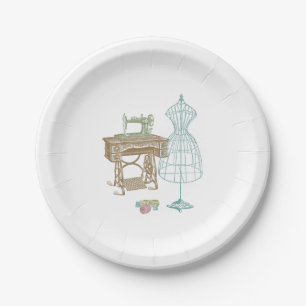 Prato De Papel Placas de papel de ilustração do Kit de Dressmaker