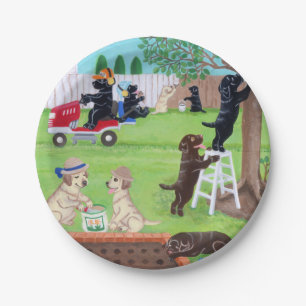 Prato De Papel Placas de papel de Labradors do divertimento de