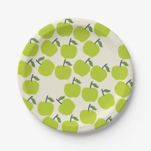 Prato De Papel Placas de papel de maçã verde