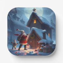 Placas de papel de Natal