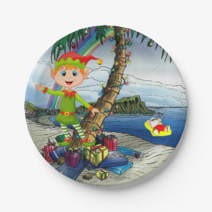 Prato De Papel Placas de Papel de Natal, Elf