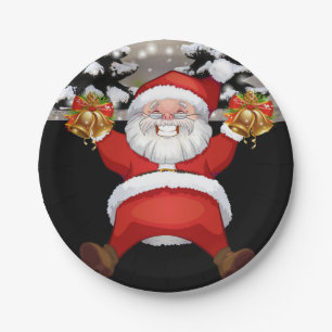 Prato De Papel Placas de papel de Natal, Papais noeis