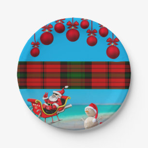 Prato De Papel Placas de Papel de Natal, Snowman