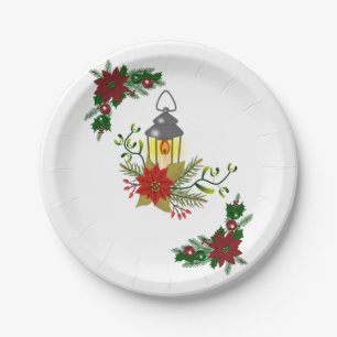 Prato De Papel Placas de Papel de Natal, Vela