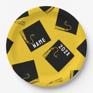 Prato De Papel Placas de papel de Partido Amarelo para Graduaçã