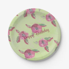 Prato De Papel Placas De Papel De rico Com Padrão De Aquarela