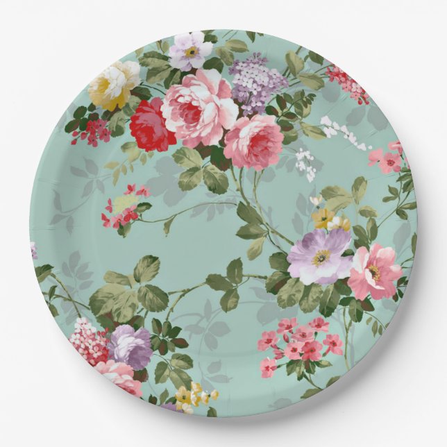 Prato De Papel Placas de papel de roscas rosa-safena (Frente)