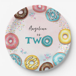 Prato De Papel Placas de papel de segundo aniversário.