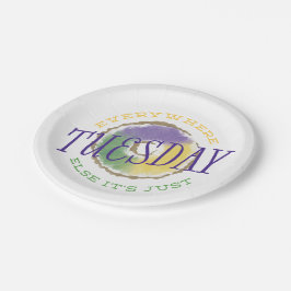 Prato De Papel Placas de papel do carnaval em toda parte outro