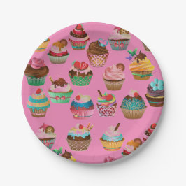 Prato De Papel Placas de papel do cupcake