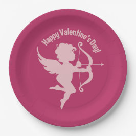 Prato De Papel Placas de papel do Cupido dos namorados