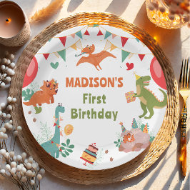 Prato De Papel Placas De Papel Do Dinossauro