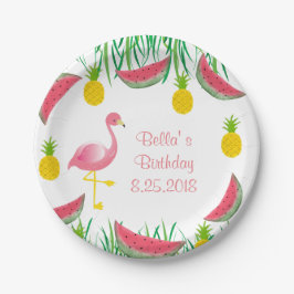 Prato De Papel Placas de papel do flamingo