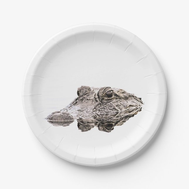 Prato De Papel Placas de papel do gator (Frente)