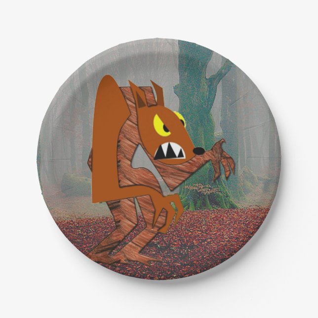 Prato De Papel Placas de papel do homem-lobo (Frente)