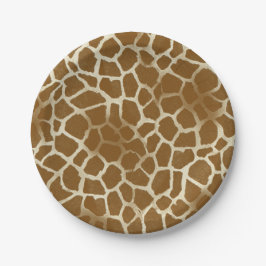 Prato De Papel Placas de papel do impressão do girafa