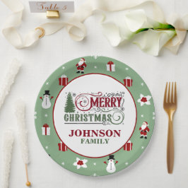 Prato De Papel Placas de papel do Janto de Natal