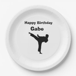 Prato De Papel Placas de papel do "karaté"