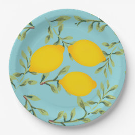 Prato De Papel Placas de papel do limão do partido de jardim