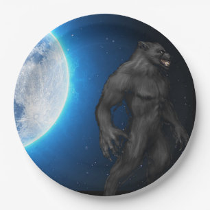 Prato De Papel Placas de papel do lobisomem