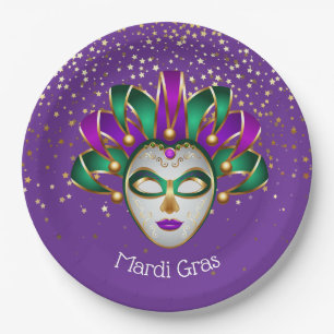Prato De Papel Placas de papel do Mardi Gras