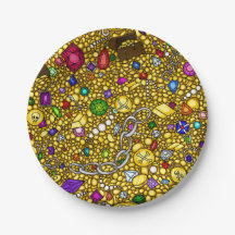 Placas de papel do partido da arca do tesouro do