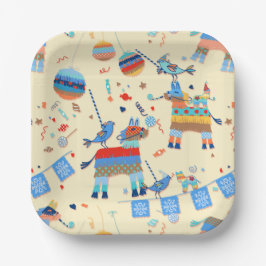 Prato De Papel Placas de papel do Pinata Party