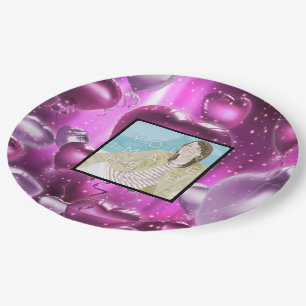 Prato De Papel Placas de papel dos corações feitos sob encomenda