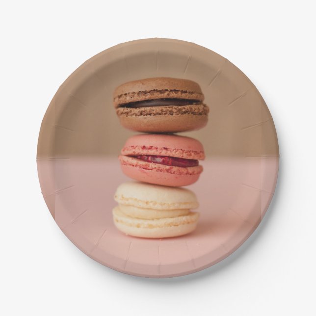 Prato De Papel Placas de papel dos Macaroons/Macarons (Frente)